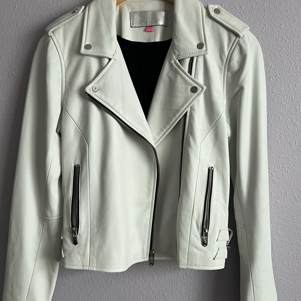 Women's White Biker Jacket
